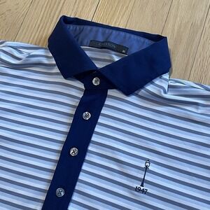 Greyson Polo Striped Golf Sedgefield Country Club Performance Shirt Size Medium